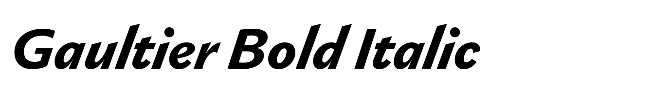Gaultier Bold Italic